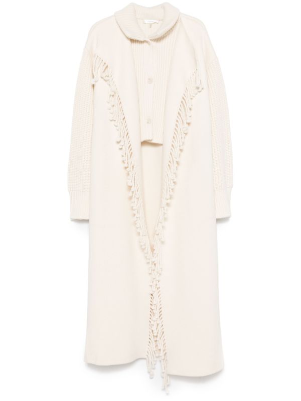 browns FRAME fringed wool coat | Browns Single Breasted Coats