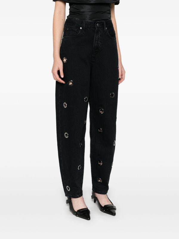 Browns FRAME Narrow Grommet Jeans | Browns Tapered Jeans