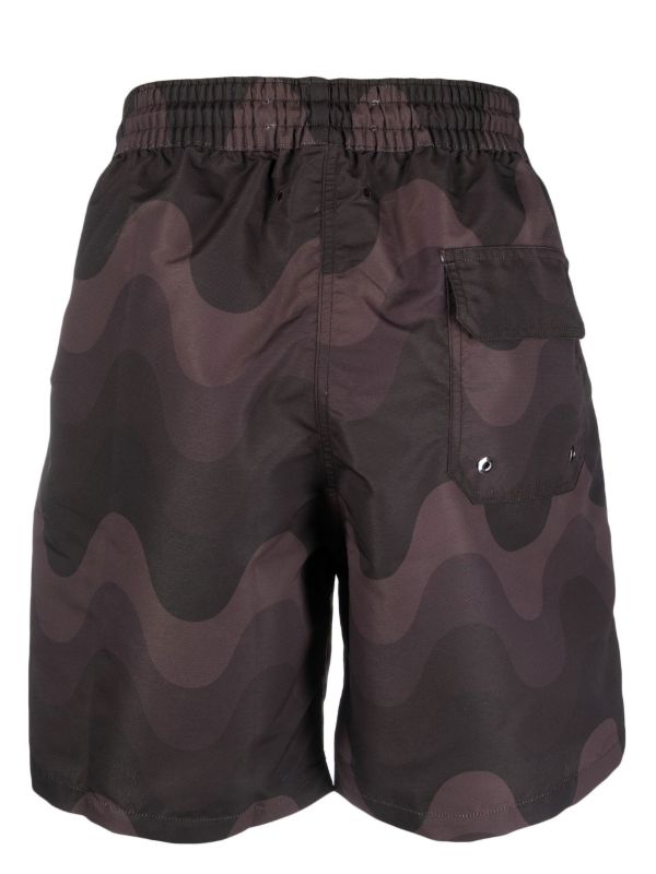 Browns Frescobol Carioca Brown Graphic Print Swim Shorts | Browns Swim & Board Shorts