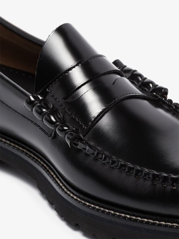 Browns G.H. Bass & Co. Black Larson 90s Weejuns Leather Penny Loafers | Browns Loafers