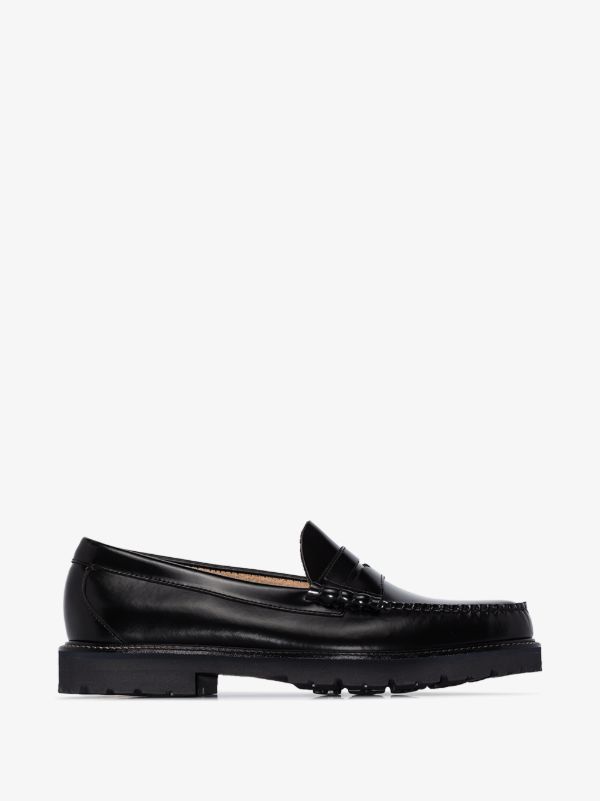 browns G.H. Bass & Co. black Larson 90s Weejuns leather penny loafers | Browns Loafers
