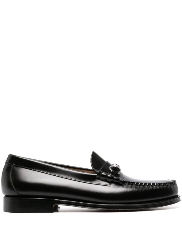 browns G.H. Bass & Co. black Lincoln heritage leather loafers | Browns Loafers