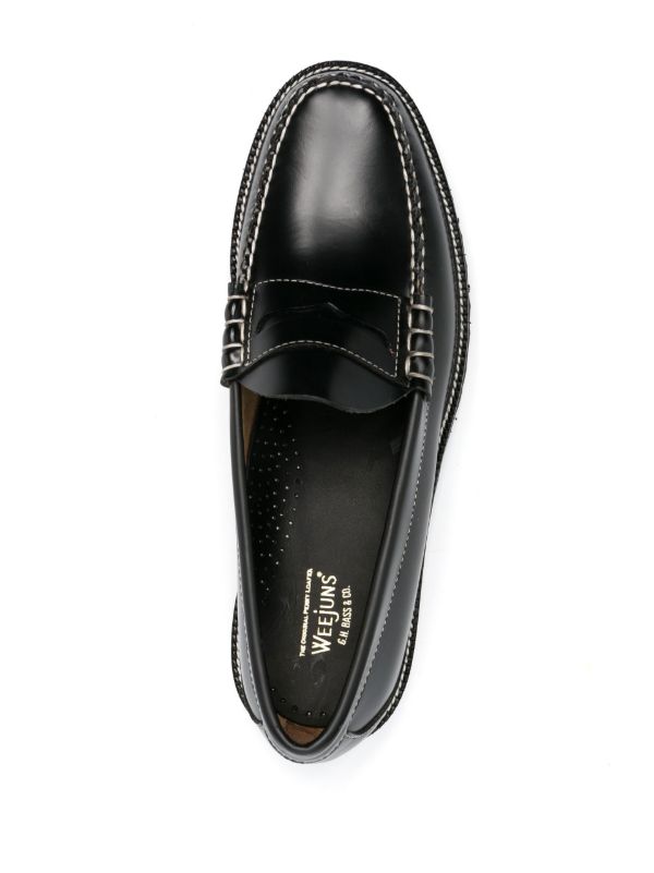 Browns G.H. Bass & Co. Black Weejuns '90s Larson Penny Loafers | Browns Loafers
