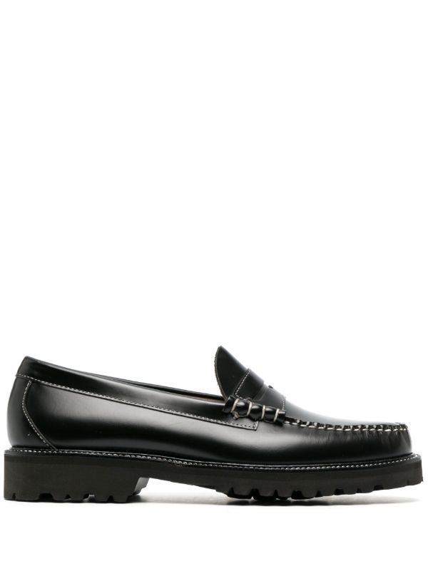 browns G.H. Bass & Co. Black Weejuns '90s Larson Penny Loafers | Browns Loafers