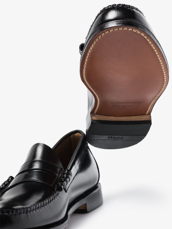 browns G.H. Bass & Co. Black Weejuns '90s Larson penny loafers | Browns Loafers