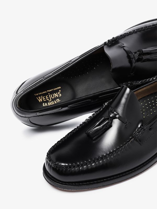 Browns G.H. Bass & Co. Black Weejuns Larkin Tassel Loafers | Browns Loafers
