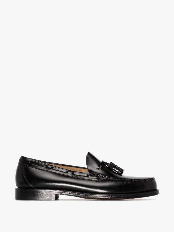 browns G.H. Bass & Co. black weejuns larkin tassel loafers | Browns Loafers