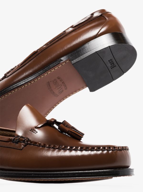Browns G.H. Bass & Co. Brown Weejuns Larkin Tassel Leather Loafers | Browns Loafers