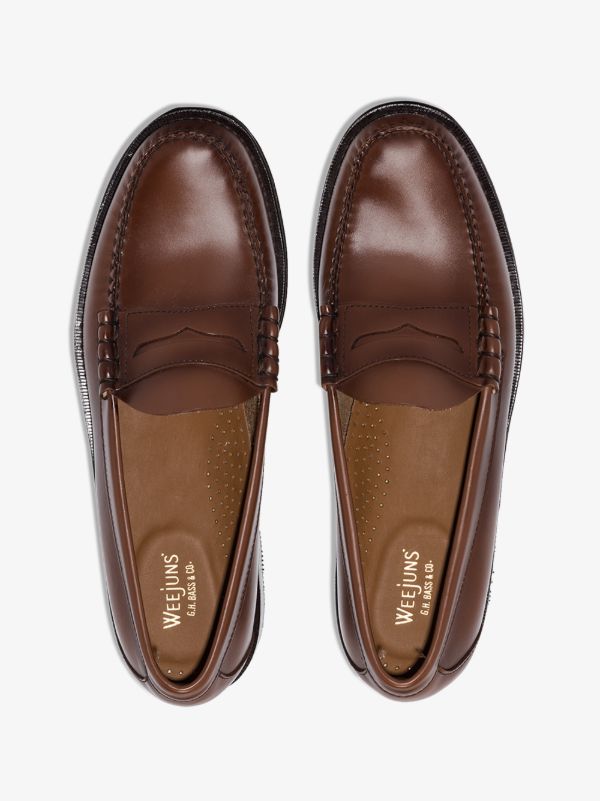Browns G.H. Bass & Co. Brown Weejuns Larson Leather Loafers | Browns Loafers