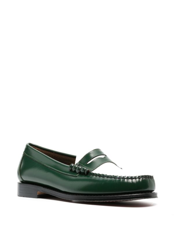 Browns G.H. Bass & Co. Green Larson Leather Loafers | Browns Loafers