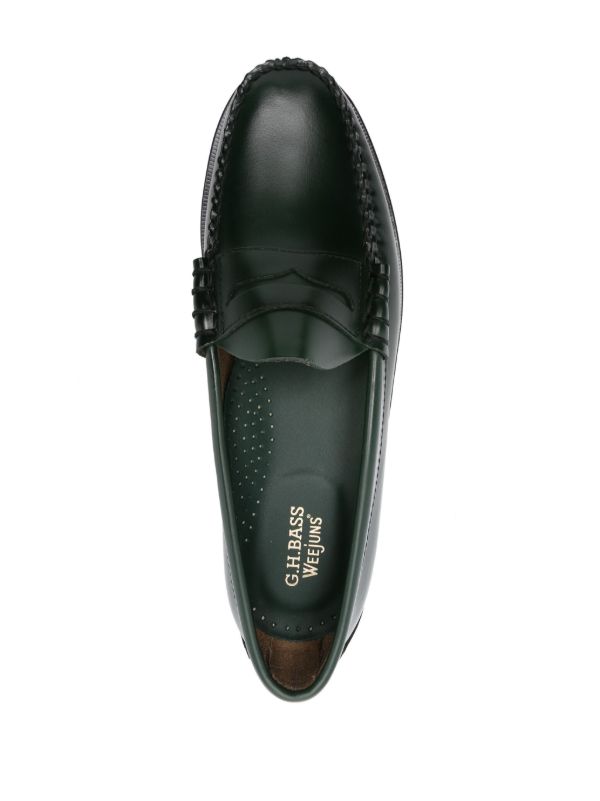 Browns G.H. Bass & Co. Green Weejuns Larson Penny Leather Loafers | Browns Loafers