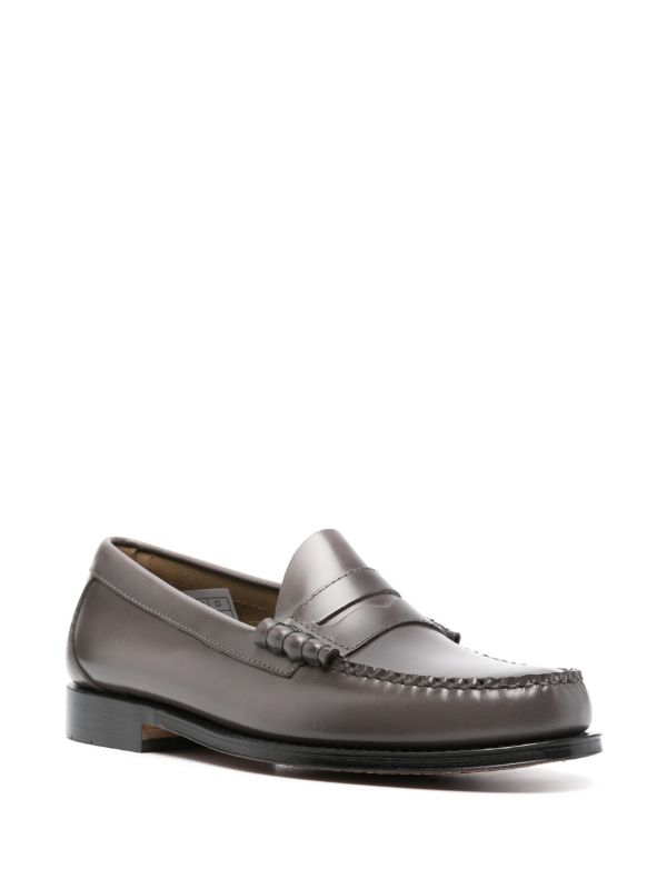 Browns G.H. Bass & Co. Grey Weejuns Leather Penny Loafers | Browns Loafers