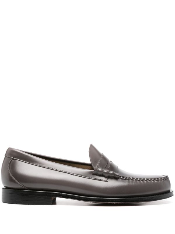 browns G.H. Bass & Co. Grey Weejuns Leather Penny Loafers | Browns Loafers