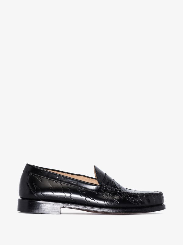 browns G.H. Bass & Co. X Maharishi black Weejuns Larson leather loafers | Browns Loafers