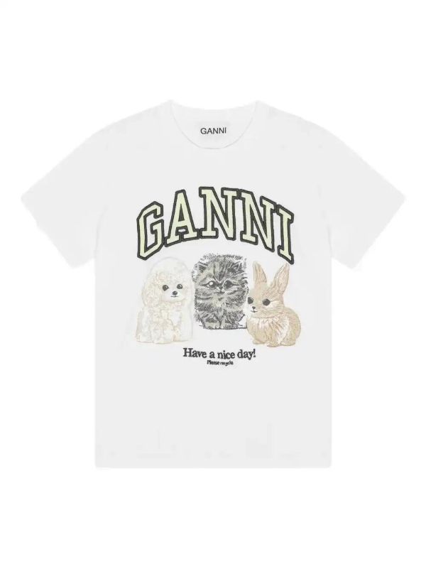 browns GANNI animal-print | Browns T-Shirts & Jersey Shirts