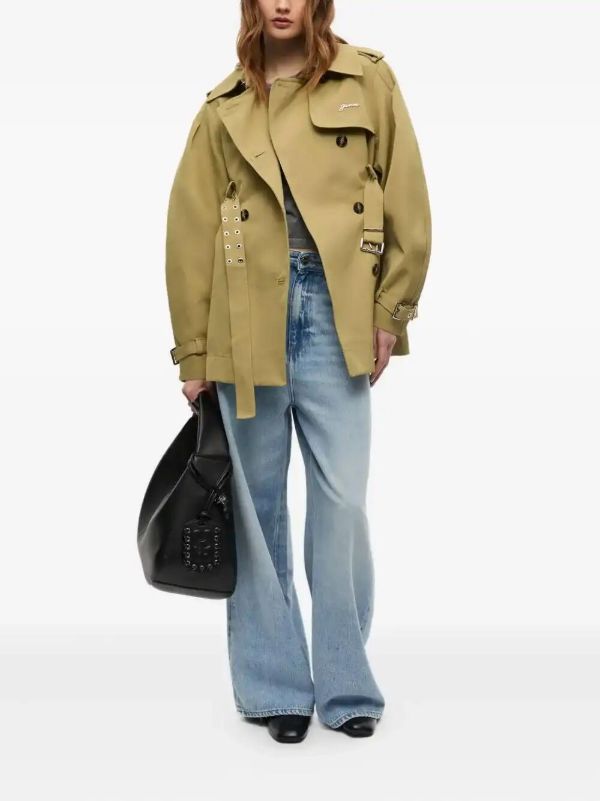 Browns GANNI Balloon-sleeve Trench Coat | Browns Trench Coats & Raincoats