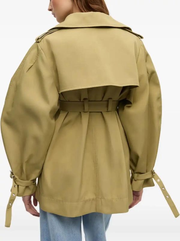 Browns GANNI Balloon-sleeve Trench Coat | Browns Trench Coats & Raincoats