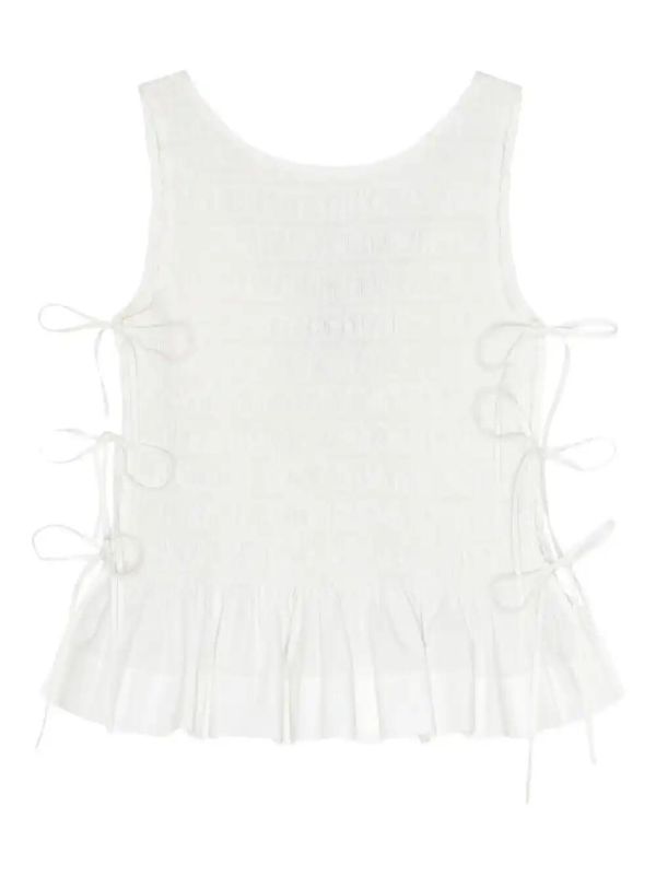 browns GANNI chambray seersucker top | Browns Vests & Tank Tops