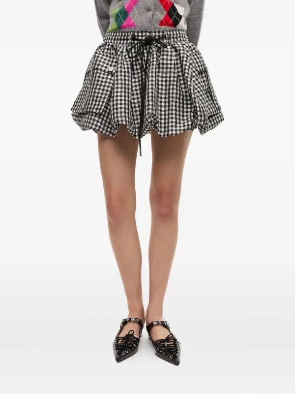 Browns GANNI Checked Bubble Skirt | Browns Full Skirts