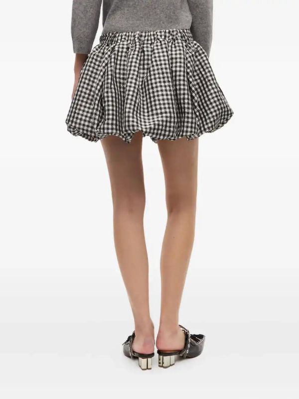 Browns GANNI Checked Bubble Skirt | Browns Full Skirts