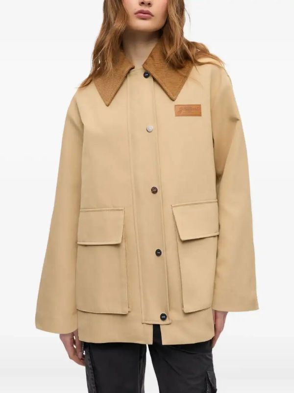 Browns GANNI Corduroy-collar Utility Jacket | Browns Oversized Jackets