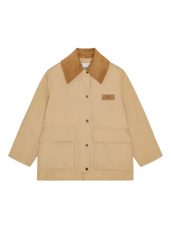 browns GANNI corduroy-collar utility jacket | Browns Oversized Jackets