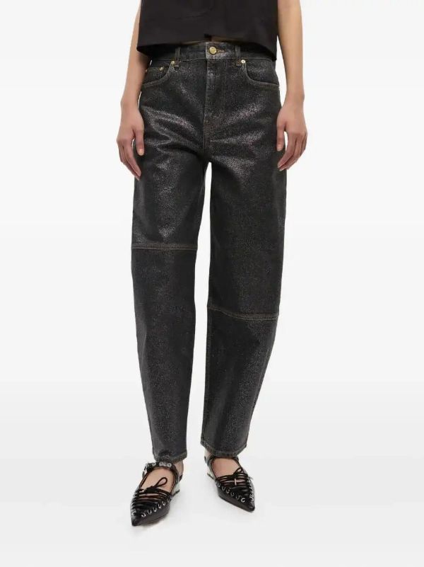 Browns GANNI Foil Stary Jeans | Browns Straight-Leg Jeans