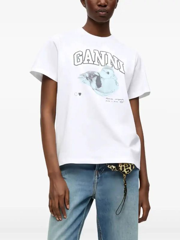 browns GANNI organic cotton T-shirt | Browns T-Shirts & Jersey Shirts