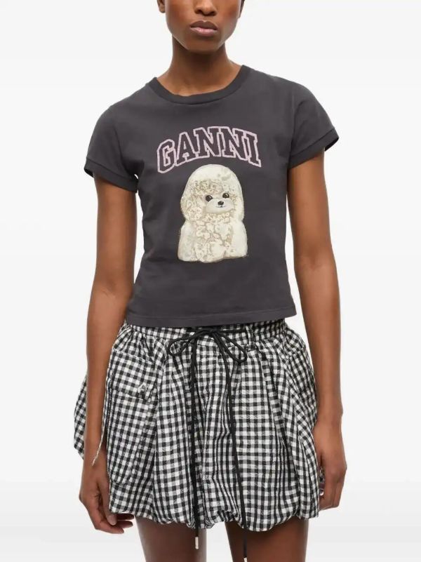 Browns GANNI Poddle-print T-shirt | Browns T-Shirts & Jersey Shirts