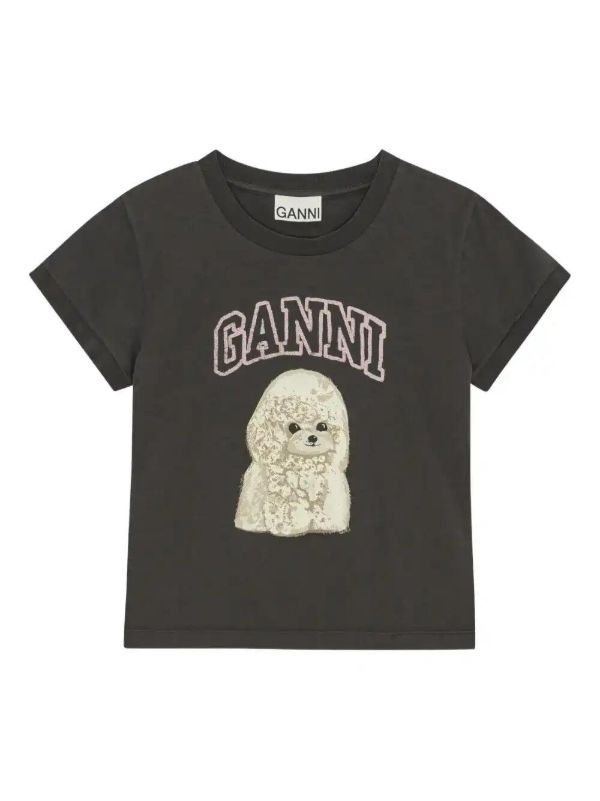 browns GANNI poddle-print T-shirt | Browns T-Shirts & Jersey Shirts