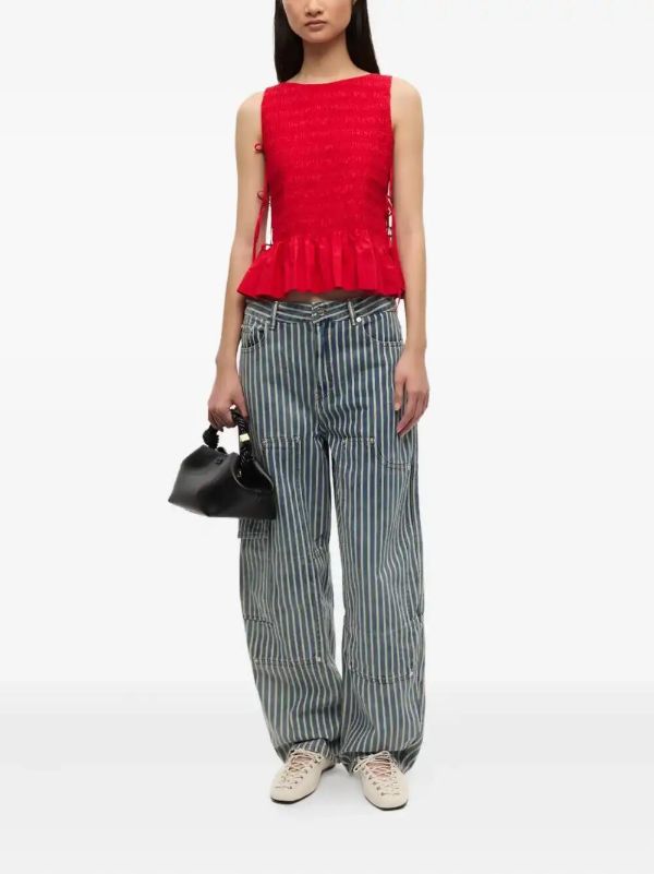 Browns GANNI Striped Jeans | Browns Straight-Leg Jeans