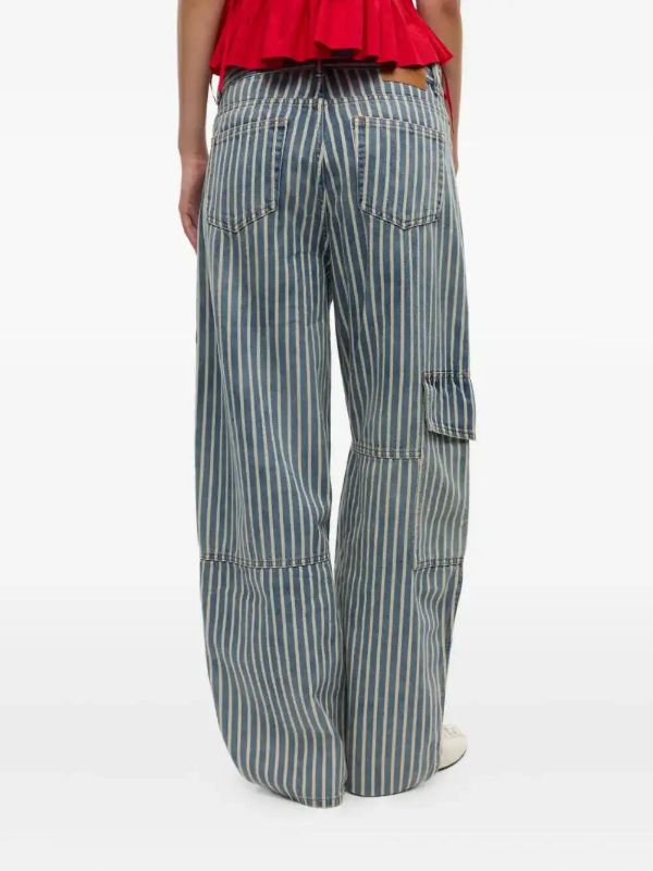 Browns GANNI Striped Jeans | Browns Straight-Leg Jeans