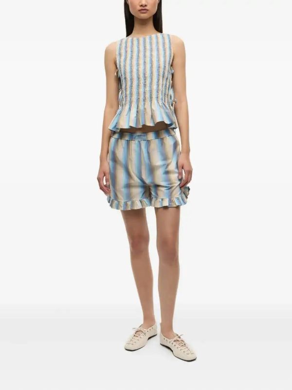 Browns GANNI Striped Shorts | Browns Short & Mini Shorts