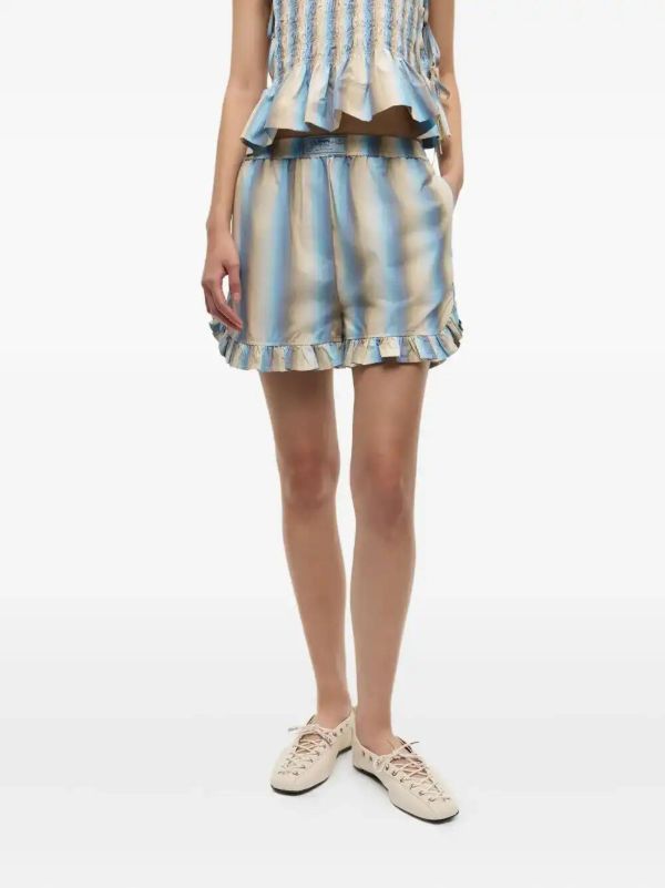 Browns GANNI Striped Shorts | Browns Short & Mini Shorts