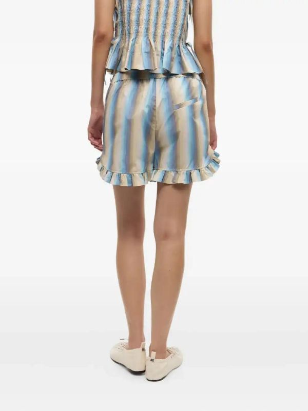 Browns GANNI Striped Shorts | Browns Short & Mini Shorts