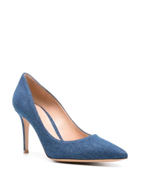 Browns Gianvito Rossi 85mm Denim Pumps | Browns Pumps