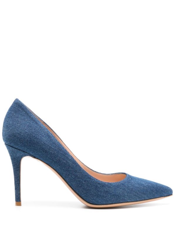 browns Gianvito Rossi 85mm Denim Pumps | Browns Pumps