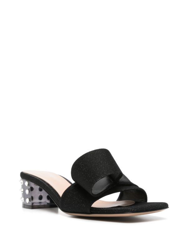 Browns Gianvito Rossi Black 45mm Flash Mules | Browns Mules