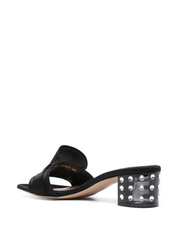 Browns Gianvito Rossi Black 45mm Flash Mules | Browns Mules