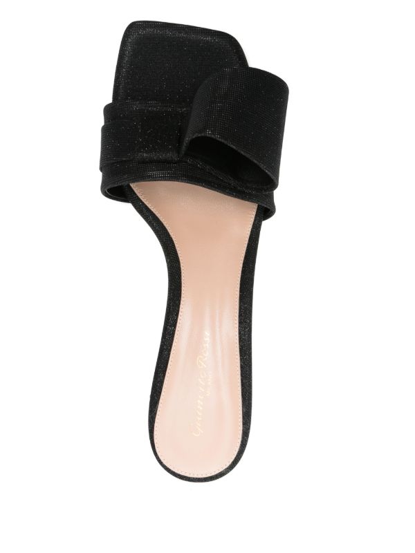 Browns Gianvito Rossi Black 45mm Flash Mules | Browns Mules