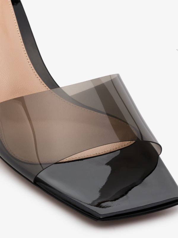 Browns Gianvito Rossi Black 55 PVC Sandals | Browns Sandals