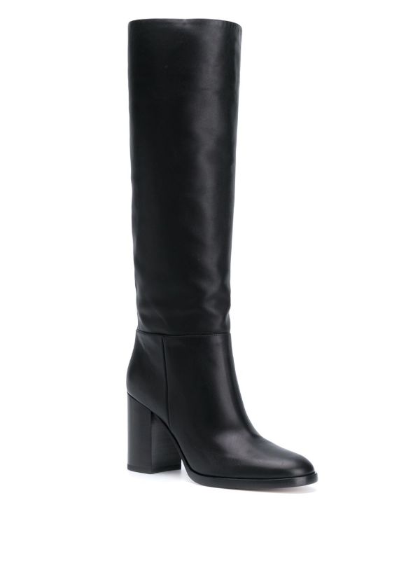 Browns Gianvito Rossi Black 85mm Santiago Boots | Browns Boots