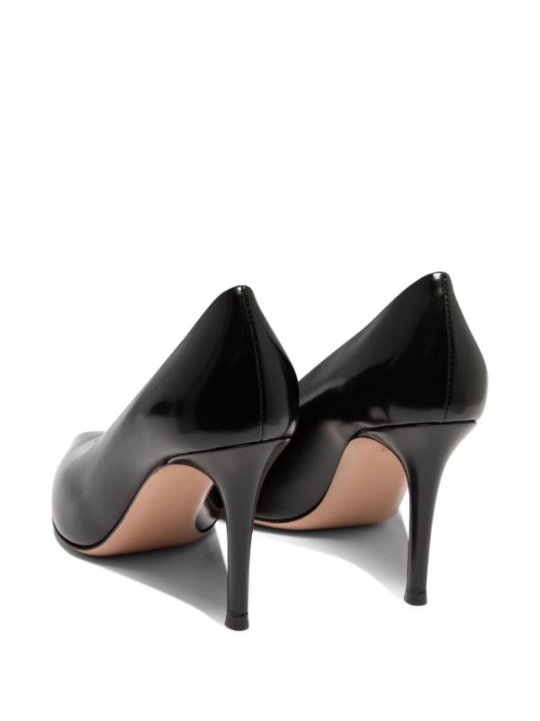 Browns Gianvito Rossi Black Robbie 85 Leather Pumps | Browns Pumps