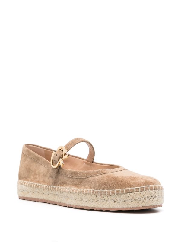 Browns Gianvito Rossi Brown Elda Suede Espadrilles | Browns Espadrilles