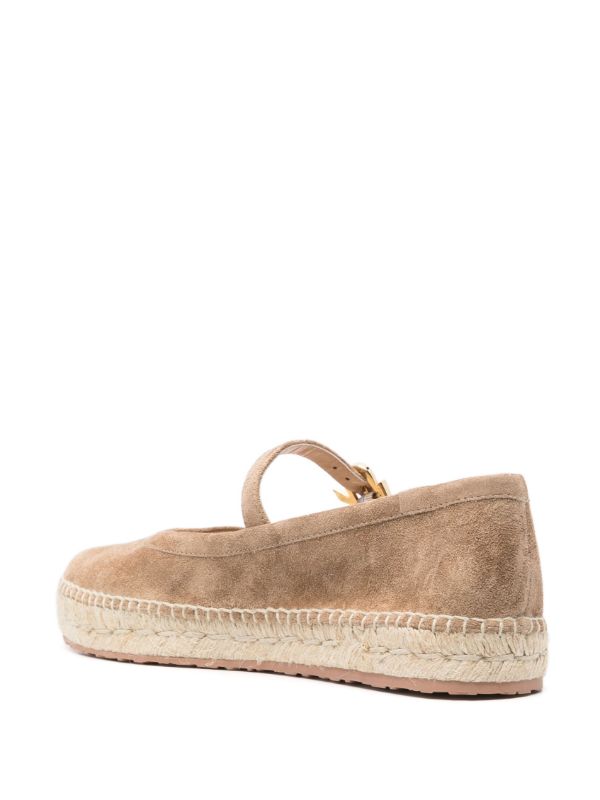 Browns Gianvito Rossi Brown Elda Suede Espadrilles | Browns Espadrilles