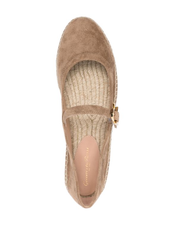 Browns Gianvito Rossi Brown Elda Suede Espadrilles | Browns Espadrilles