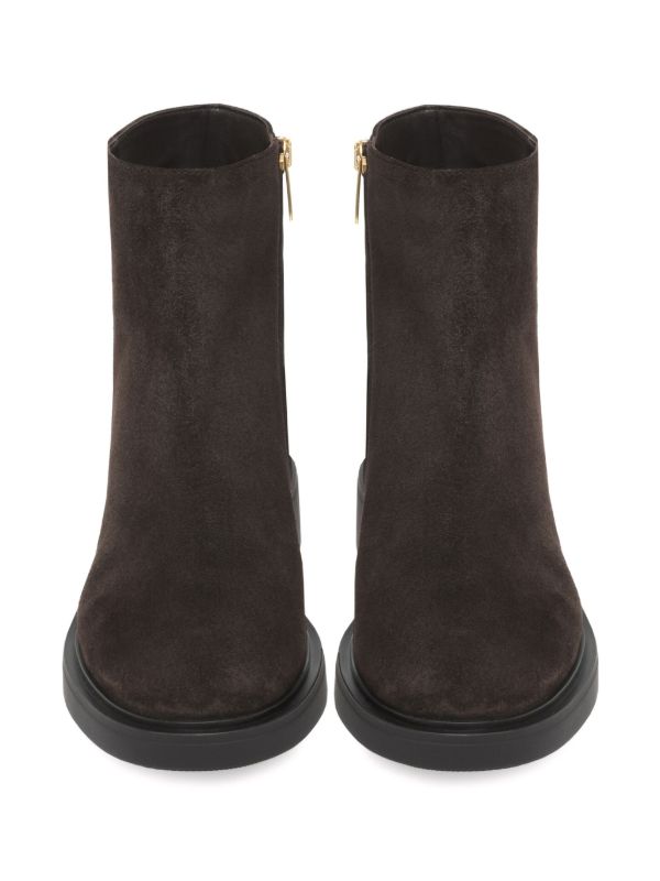 Browns Gianvito Rossi Brown Lexington Suede Ankle Boots | Browns Boots