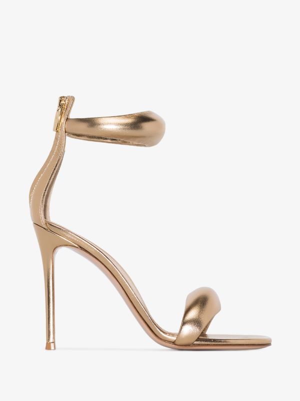 browns Gianvito Rossi gold Bijoux 105 leather sandals | Browns Sandals