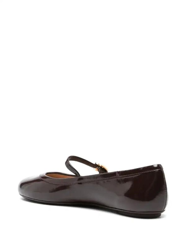 Browns Gianvito Rossi Leather Ballet Flats | Browns Ballerina Shoes