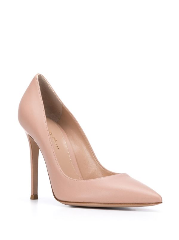 Browns Gianvito Rossi Neutral 105 Leather Pumps | Browns Pumps